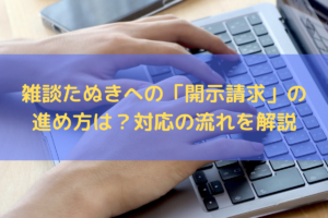 【2024】雑談たぬきへの「開示請求」の進め方は？対応の流れを弁護士がわかりやすく解説